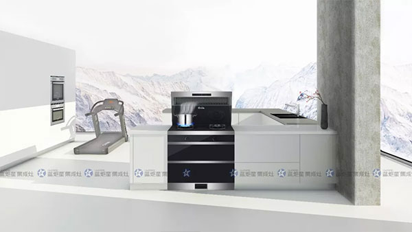 杏盛平台集成灶打造开放厨房