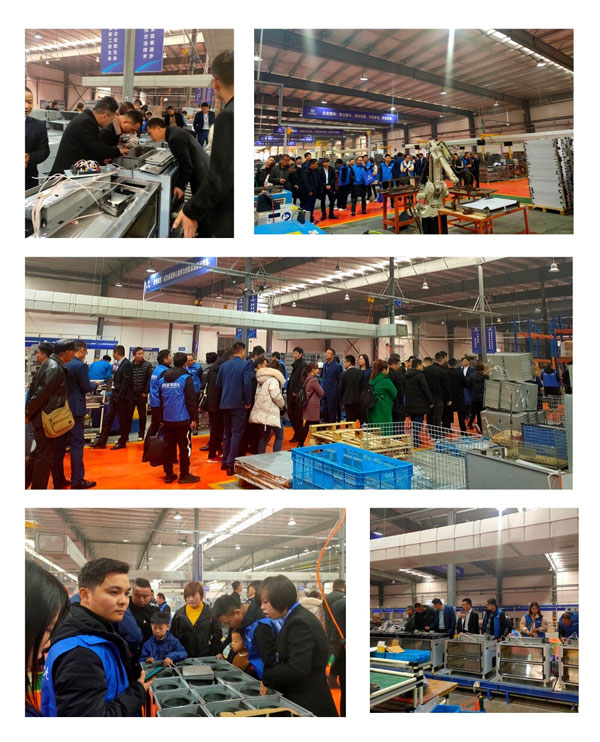 参观杏盛平台集成灶智能化生产环境