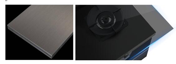 新城注册集成灶黑晶玻璃工艺