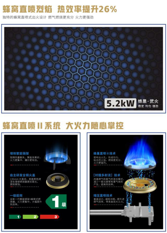 新城注册集成灶蜂窝直喷烈焰